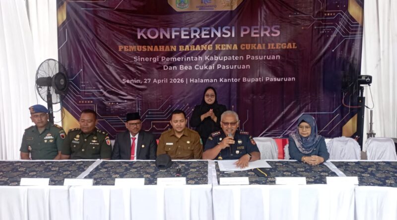 Pemkab Pasuruan dan Bea Cukai Musnahkan Jutaan Batang Rokok Ilegal