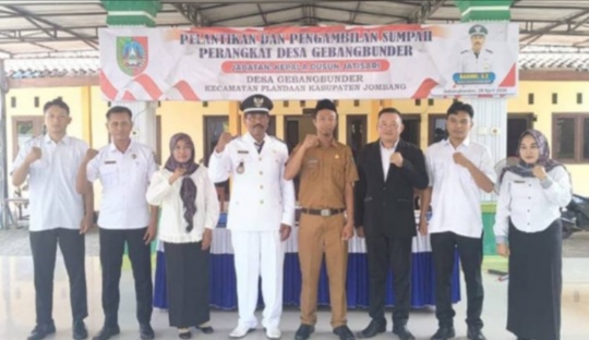 Kepala Desa Gebangbunder Lantik Kepala Dusun Jatisari.