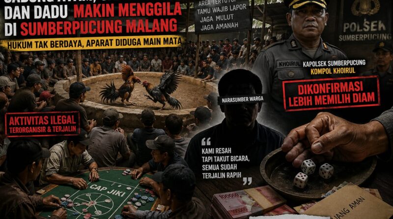 Sumberpucung di Ujung Kendali: Judi Terbuka, Aparat Membisu, Dugaan ‘Setoran’ Menguat