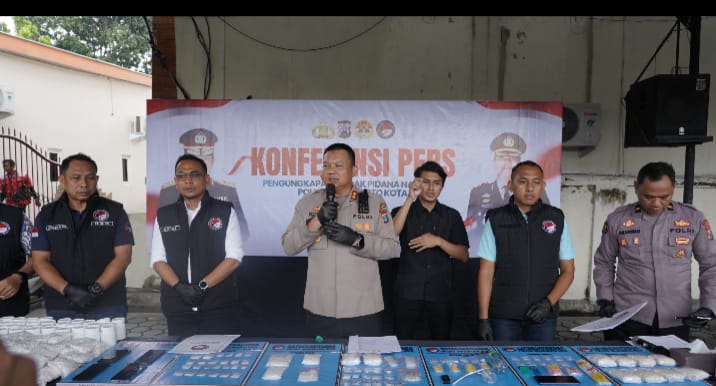 Polres Mojokerto Kota Amankan Barang Bukti Ungkap Narkoba Senilai 1,1 Miliar