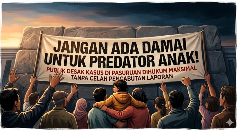 Tak Boleh Ada Damai untuk Predator Anak! Publik Desak Pelaku Persetubuhan Anak di Pasuruan Dihukum Seberat-Beratnya Tanpa Celah Pencabutan Laporan”