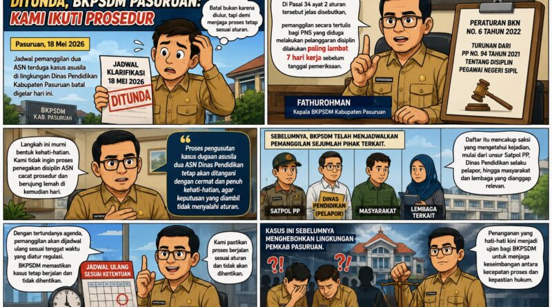 BKPSDM Pasuruan Tunda Pemanggilan ASN Terduga Asusila Demi Taat Prosedur