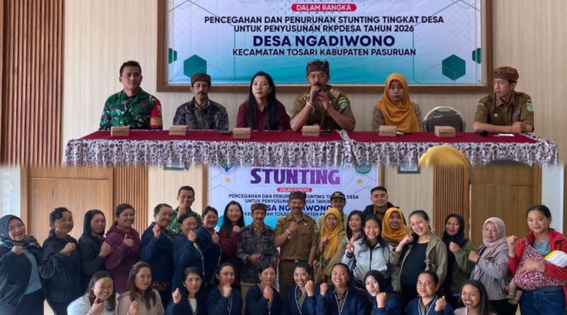 Sinergi Babinsa dan Warga Desa Ngadiwono Tekan Angka Stunting