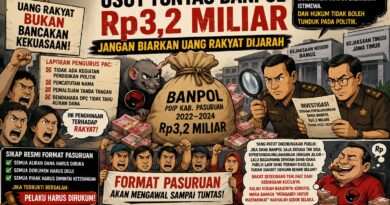 USUT TUNTAS BANPOL Rp3,2 MILIAR JANGAN BIARKAN UANG RAKYAT DIJARAH
