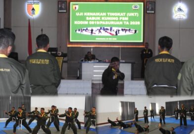 Ujian Kenaikan Tingkat Pencak Silat Militer Kodim 0819 Pasuruan