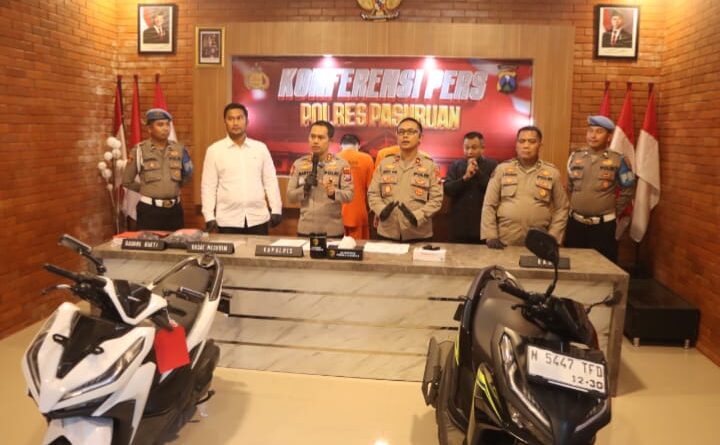 Ungkap 3 Kejahatan Jalanan, Polres Pasuruan Tangkap Pelaku Begal dan Curanmor