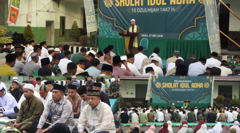 Kodim 0819/Pasuruan Gelar Sholat Idul Adha 1447 H dengan Khidmat