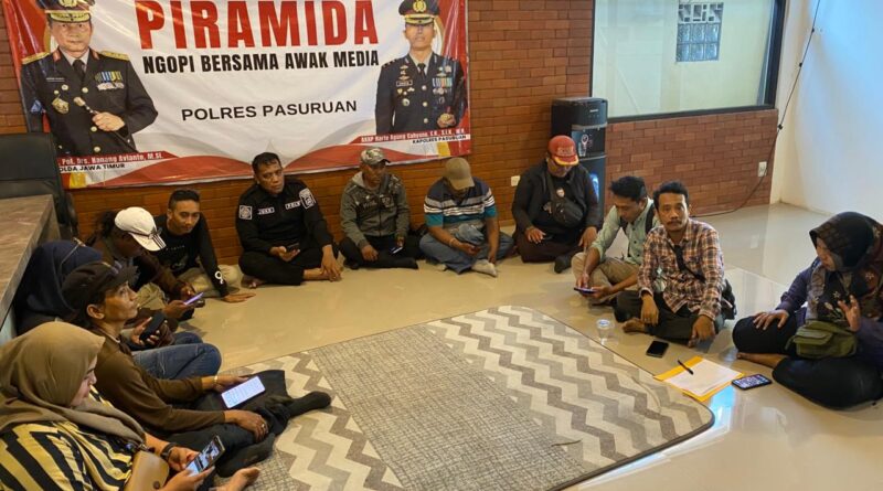 Ngopi Bareng Awak Media, Polres Pasuruan: Media Punya Peran Vital dalam Kinerja Kepolisian
