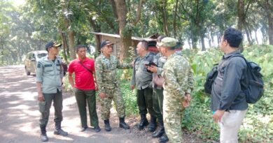 Kasdim 0819/Pasuruan Tinjau Lahan Persiapan Batalyon TP di Kawasan Perhutani Gempol