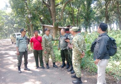 Kasdim 0819/Pasuruan Tinjau Lahan Persiapan Batalyon TP di Kawasan Perhutani Gempol