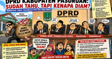 UANG RAKYAT DIDUGA DISELEWENGKAN. DPRD KABUPATEN PASURUAN: SUDAH TAHU, TAPI KENAPA DIAM?