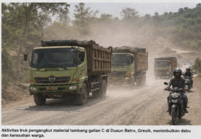 Diduga Kebal Aturan, Tambang Galian C di Betro Penuh kontroversi, Warga menjerit Debu melintas di jalan raya.