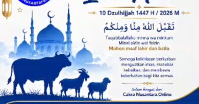 Pimpinan Media Cakranusantara.online Ucapkan Selamat Hari Raya Iduladha 1447 Hijriah kepada Umat Muslim