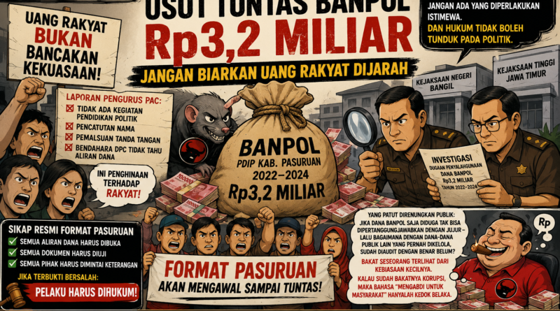 USUT TUNTAS BANPOL Rp3,2 MILIAR JANGAN BIARKAN UANG RAKYAT DIJARAH