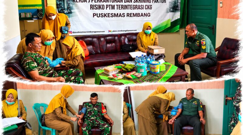 Prajurit Sehat, Tugas Kuat: Personel Koramil 12/Rembang Jalani Skrining Kesehatan