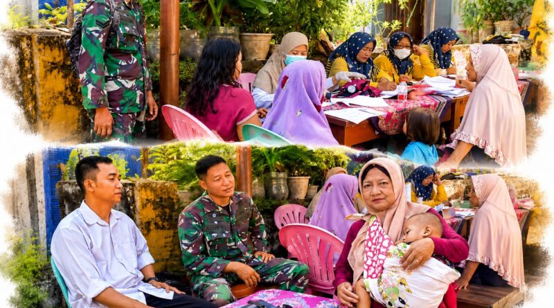 Babinsa Koramil Pohjentrek Dukung Peningkatan Kesehatan Balita dan Lansia