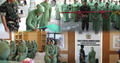 Ketua Persit KCK Cabang XXXIII Kodim 0819 Resmikan Kantor Baru Hasil Renovasi