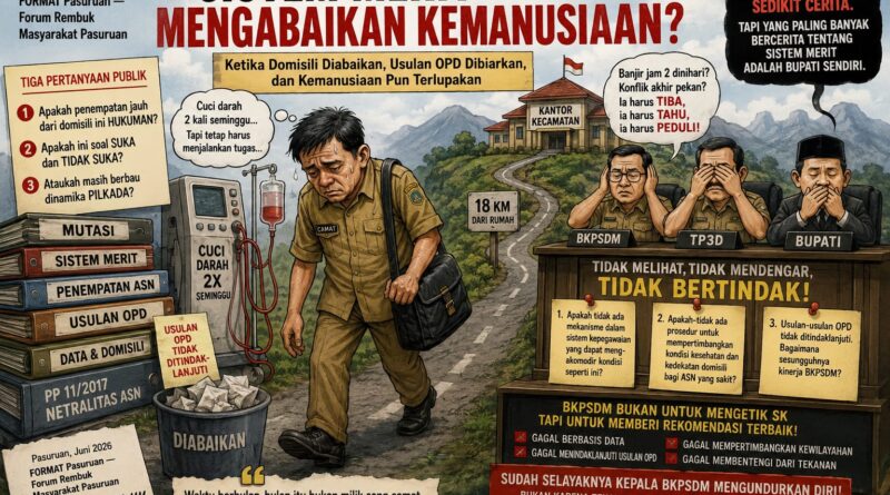 Sistem Merit atau Mengabaikan Kemanusiaan? Saat Camat Sakit Tetap Harus Menempuh Jarak Jauh.