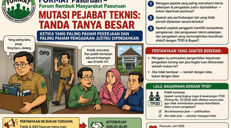Mengapa yang Paling Tahu Justru Harus Pergi? Misteri di Balik Mutasi Pejabat Teknis Pasuruan