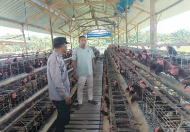 Bhabinkamtibmas Polsek Rembang Laksanakan Pemantauan Peternakan Ayam Petelur Dukung Ketahanan Pangan Nasional