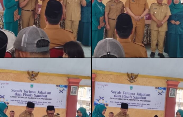 Serah Terima Jabatan Camat Kejayan, H. Budi Mulyono Ajak Seluruh Desa Perkuat Sinergi Pembangunan