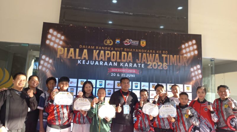 Kontingen Karate Polres Pasuruan Raih Lima Medali pada Kejuaraan HUT Bhayangkara ke-80 Tahun 2026