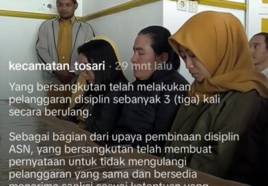Pembinaan ASN Model Apa Ini? Bupati Harus Segera Panggil Camat Tosari Tidak ada yang menolak penegakan disiplin ASN.