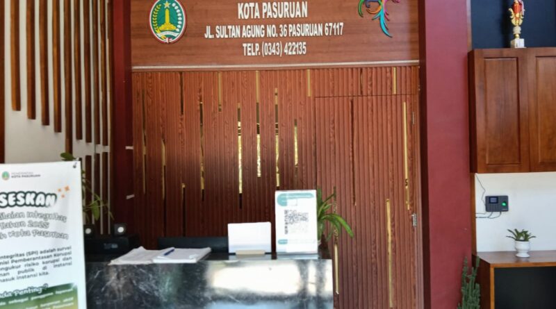 Pelayanan Publik Dipertanyakan, Meja Resepsionis Disparpora Kota Pasuruan Tak Berpenghuni Selama Satu Jam