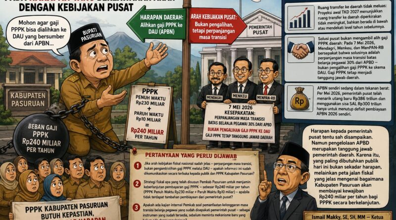 Harapan ke DAU Berbeda Arah dengan Kebijakan Pusat: Mana Peta Jalan Fiskal PPPK Pasuruan?”