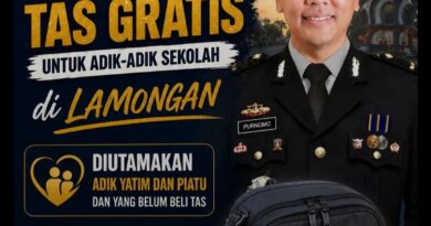 Ipda Purnomo “Polisi Baik” Siapkan 1.500 Tas Sekolah Gratis untuk Pelajar di Kabupaten Lamongan
