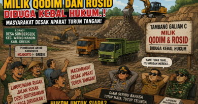 Diduga Kebal Hukum, Aktivitas Galian C di Perbatasan Gresik-Mojokerto Jadi Sorotan Warga, Penegak Hukum Dinilai Tutup Mata Adanya Tambang Galian C Tersebut