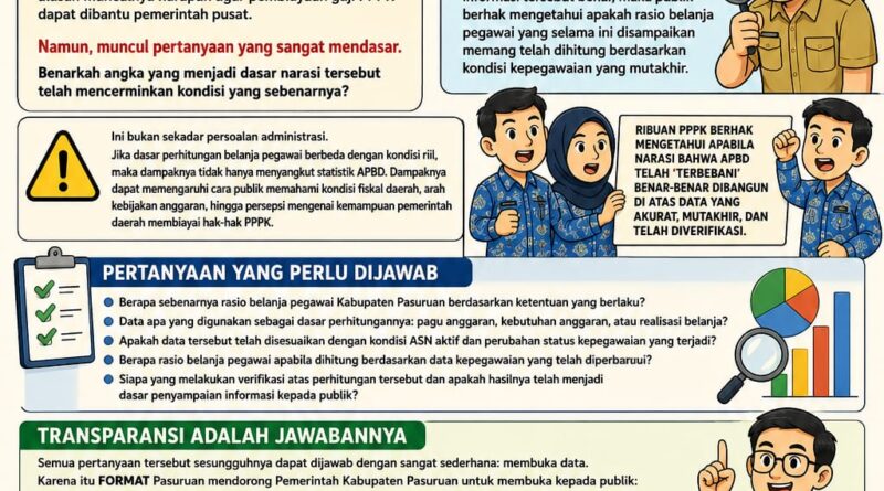 Menguji Narasi Beban APBD: Benarkah Belanja Pegawai Kabupaten Pasuruan Melebihi 30 Persen?