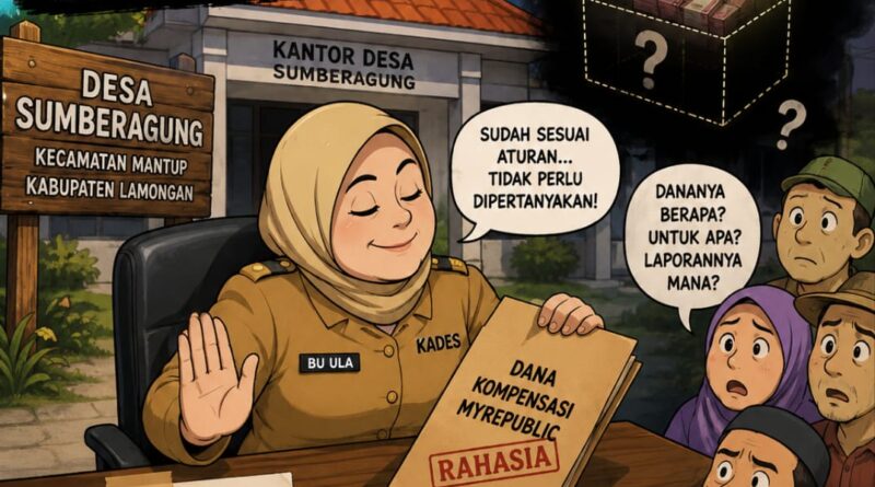 Diduga Dana Kompensasi Pemasangan WiFi MyRepublic di Desa Sumberagung Belum Dimanfaatkan, Kepala Desa Jadi Sorotan Warga, Pertanyaan Kemana larinya Dana Kompensasi tersebut…???