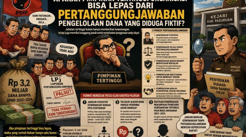 JABATAN TERTINGGI BUKAN TAMENG: TIDAK ADA KEWENANGAN TANPA PERTANGGUNGJAWABAN