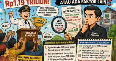 “REKOR PAD Rp1,19 Triliun: Prestasi atau Sekadar Narasi? Publik Berhak Tahu Fakta di Balik Angka.”