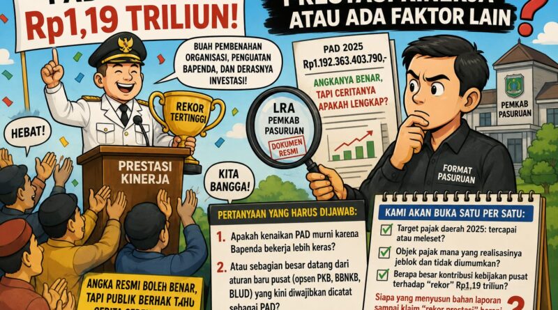 “REKOR PAD Rp1,19 Triliun: Prestasi atau Sekadar Narasi? Publik Berhak Tahu Fakta di Balik Angka.”