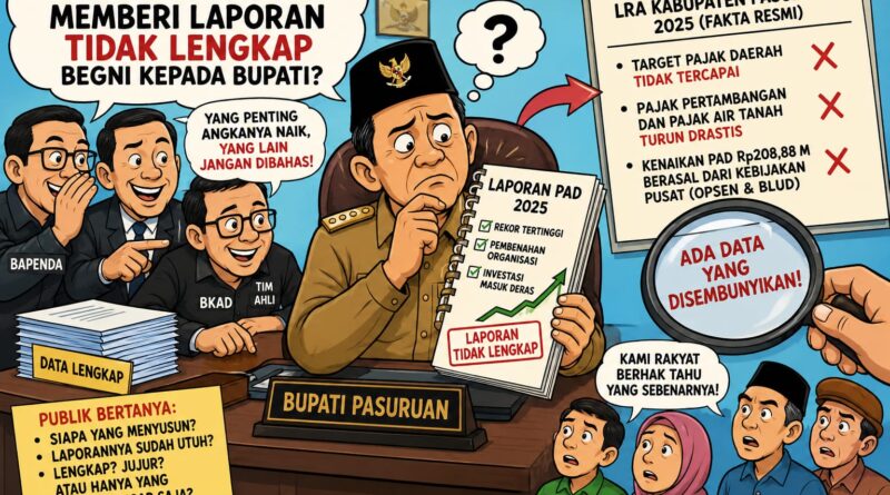 Rekor PAD atau Rekayasa Narasi? Siapa Penyusun Laporan ke Bupati?