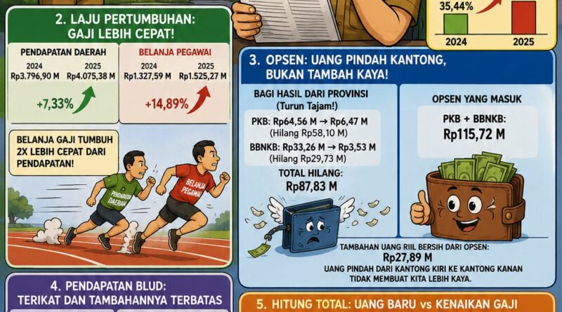 Uang Baru Rp50 Miliar, Beban Gaji Naik Rp197 Miliar: Benarkah Strategi Genjot PAD Tidak Salah Hitung?