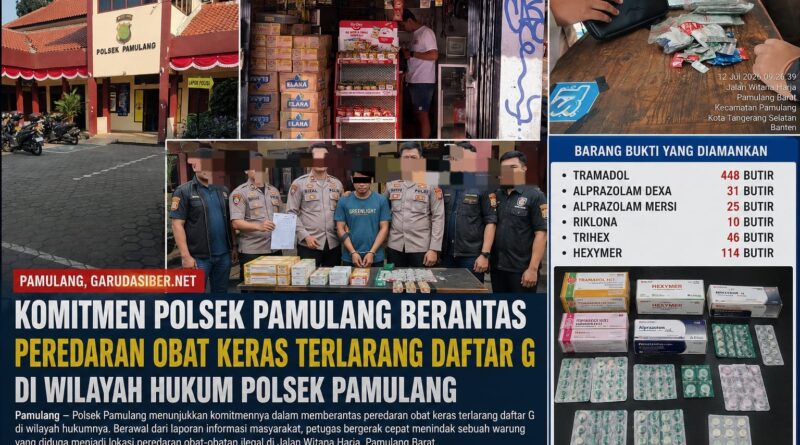 Komitmen Polsek Pamulang Berantas Peredaran Obat Keras Terlarang Daftar G di Wilayah Hukumnya