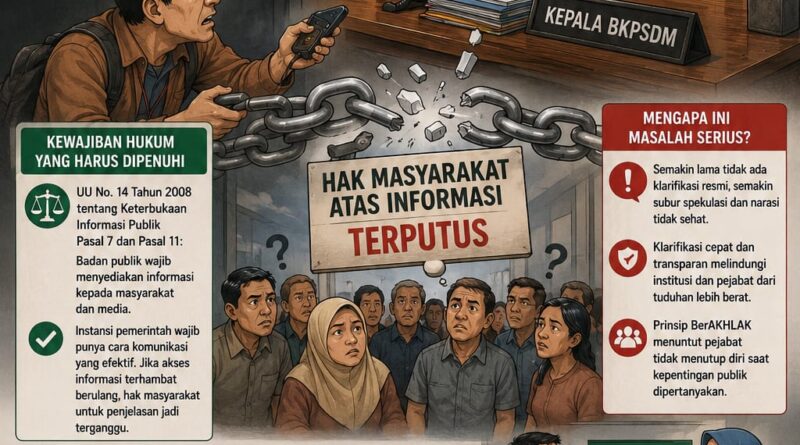DIAMNYA PEJABAT, MATINYA TRANSPARANSI? Hak Publik atas Informasi Tidak Boleh Ikut Terputus