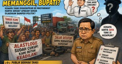 ALASTLOGO MEMANGGIL, BUPATI! RAKYAT MENUNGGU PEMIMPIN, BUKAN BAMPER POLITIK