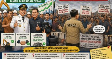 SAAT INVESTASI DAN PROYEK JADI PANGGUNG, BUPATI DAN TP3D SELALU TERDEPAN. SAAT RAKYAT ALASTLOGO BERJUANG DEMI KESELAMATAN, KE MANA SEMUANYA?