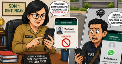Sikap Tidak Komentratif Kepsek SDN 1 Gintungan Diduga Blokir Nomor Wartawan Saat Dimintai Klarifikasi Dugaan Potongan PIP