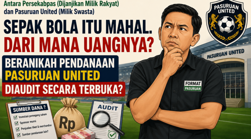 SEPAK BOLA ITU MAHAL. PUBLIK BERHAK TAHU: SIAPA SEBENARNYA YANG MEMBIAYAI PASURUAN UNITED?