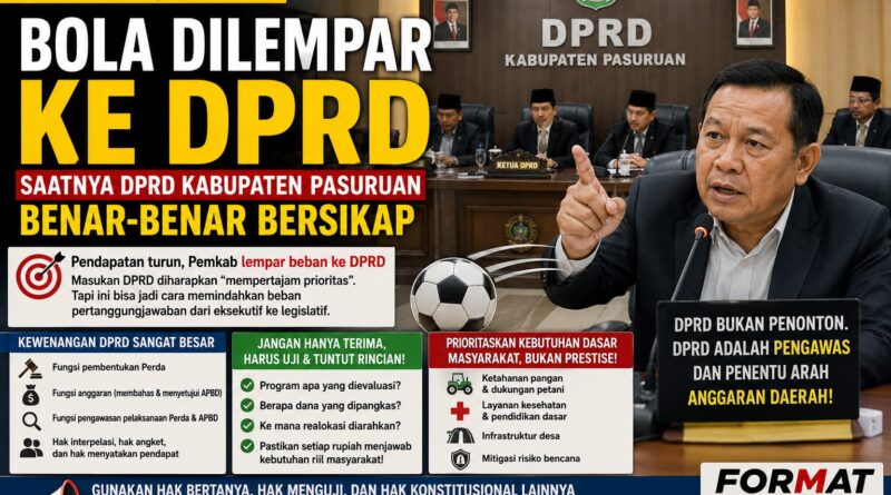 PENDAPATAN TURUN, TANGGUNG JAWAB DILEMPAR. DPRD JANGAN HANYA JADI STEMPEL!