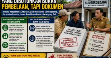 Jangan Minta Publik Percaya Tanpa Bukti: Buka Dokumen Mutasi Sumbergedang!