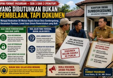 Jangan Minta Publik Percaya Tanpa Bukti: Buka Dokumen Mutasi Sumbergedang!