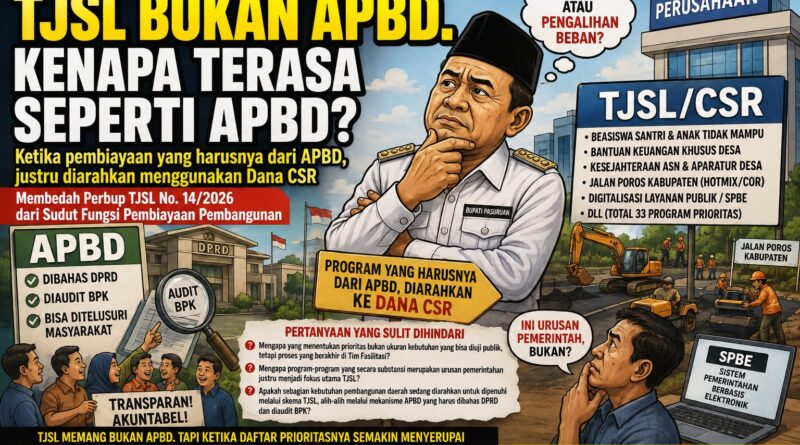 TJSL BUKAN APBD. KENAPA TERASA SEPERTI APBD?