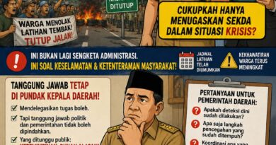 JALAN NASIONAL DITUTUP. BUPATI CUKUP MENUGASKAN SEKDA?