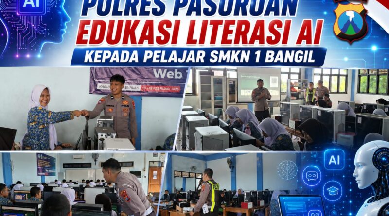 Cegah Penyalahgunaan Teknologi, Polres Pasuruan Edukasi Literasi AI untuk Pelajar SMKN 1 Bangil